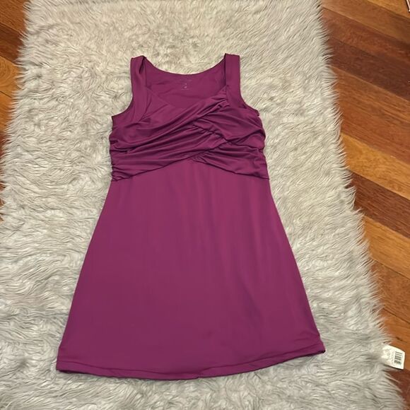 Athleta tangelo twist sleeveless magenta dress with built in‎ bra - Picture 1 of 5